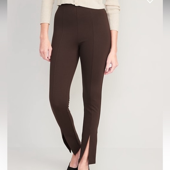 extra high waisted split front pants black - Picture 3 of 6